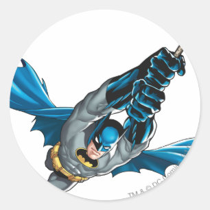 Batman Swings from Rope Runder Aufkleber