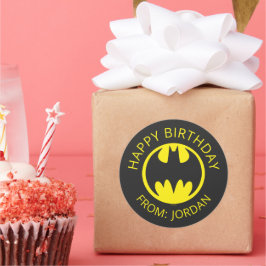 Batman Symbol | Bat Circle Logo | Happy Birthday Runder Aufkleber