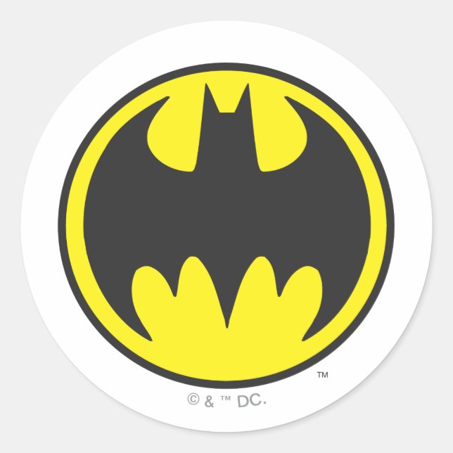 Batman Symbol | Bat Circle Logo Runder Aufkleber (Vorderseite)