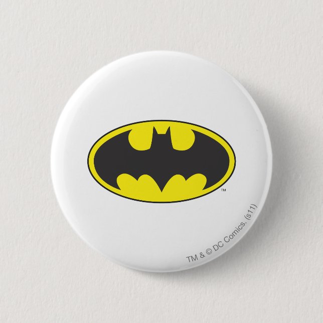 Batman-Symbol | Bat Oval-Logo Button (Vorderseite)