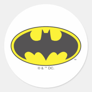 Batman-Symbol Bat-Oval-Logo Runder Aufkleber