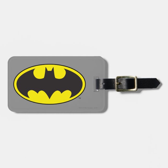 Batman Symbol | Becken-Oval-Logo Gepäckanhänger (Vorderseite horizontal)