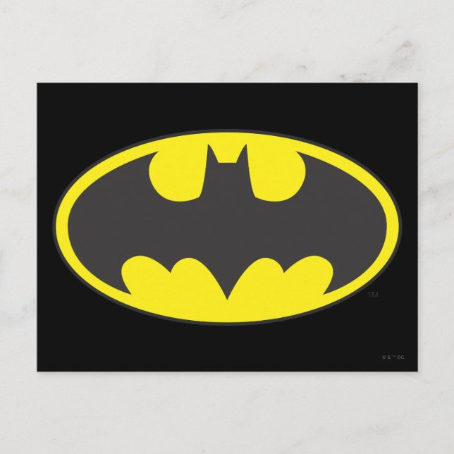 Batman Symbol | Becken-Oval-Logo Postkarte (Vorderseite)