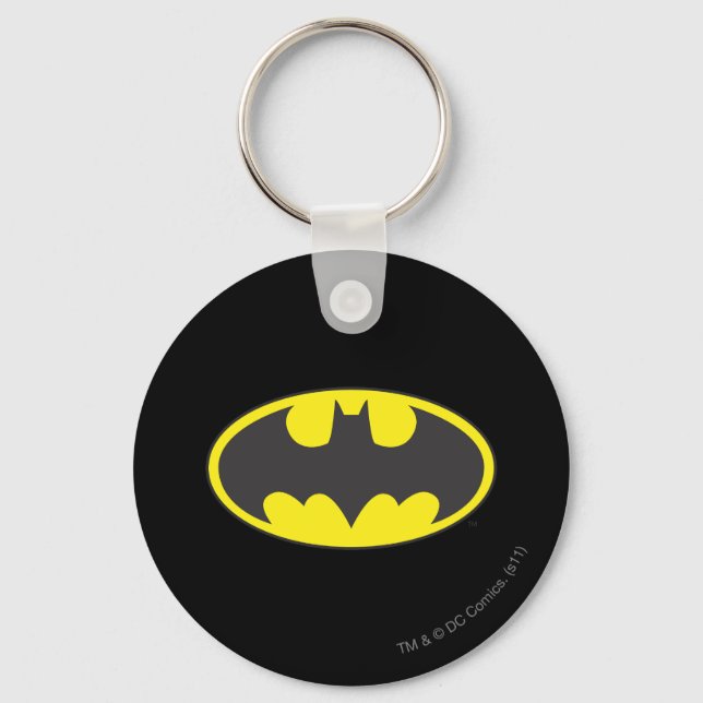 Batman Symbol | Becken-Oval-Logo Schlüsselanhänger (Vorderseite)