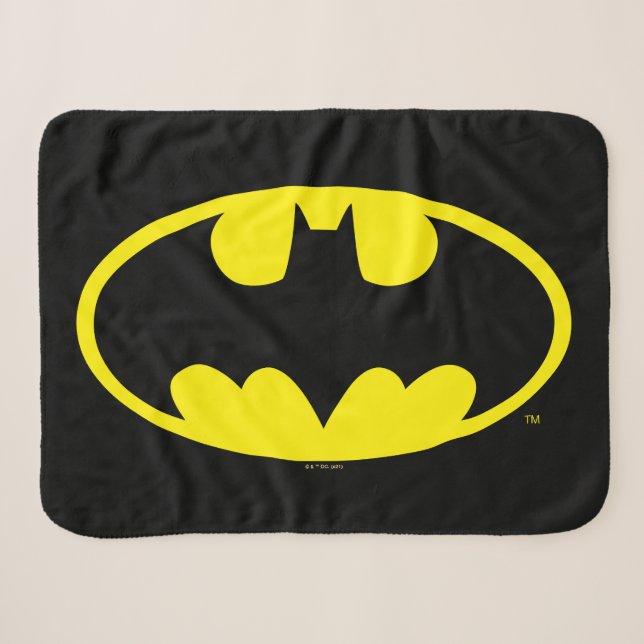 Batman Symbol | Becken-Oval-Logo Sherpadecke (Vorderseite (Horizontal))