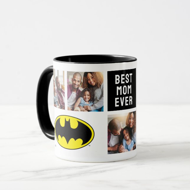 Batman Symbol | Beste Mama FotoCollage Tasse (Vorderseite Links)