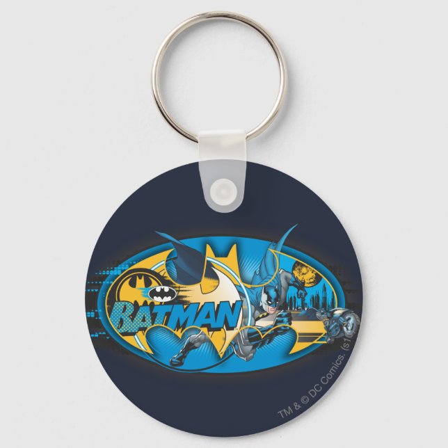 Batman Symbol | Classic Collage Logo Schlüsselanhänger (Vorderseite)