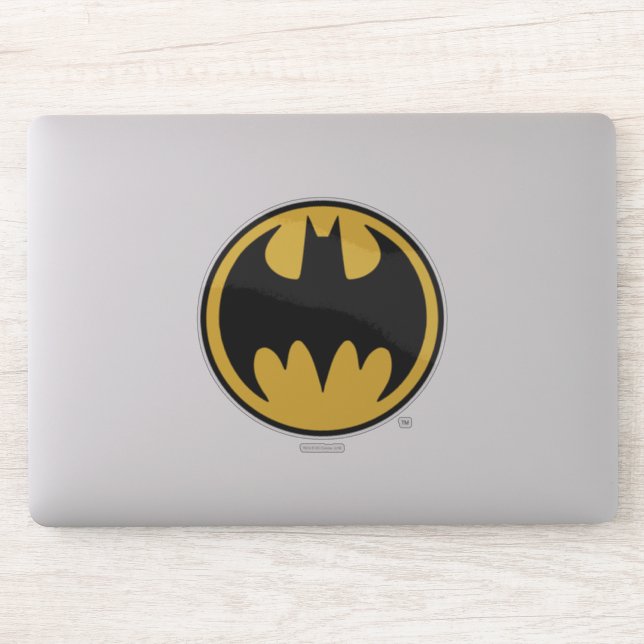 Batman Symbol | Dunkelgelbes Circle-Logo Aufkleber (Computer)