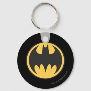 Batman Symbol   Dunkelgelbes Circle-Logo Schlüsselanhänger