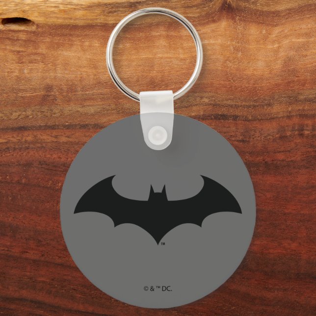 Batman Symbol | Einfache Bat-Silhouette Schlüsselanhänger (Vorderseite)
