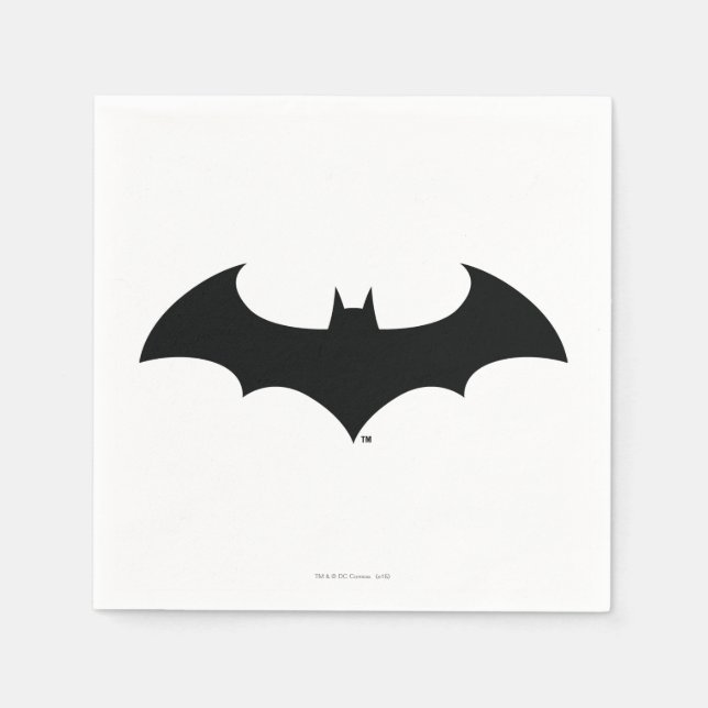 Batman Symbol | Einfache Bat-Silhouette Serviette (Vorderseite)