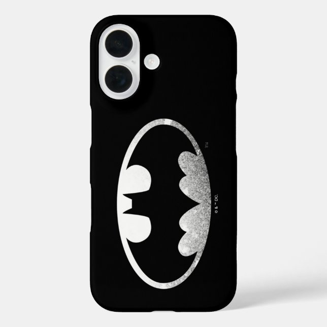 Batman Symbol | Grainy-Logo iPhone 16 Hülle (Rückseite)
