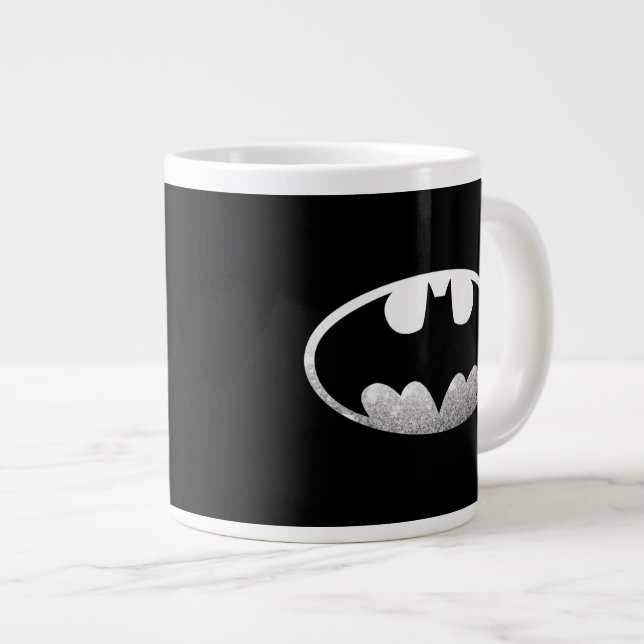 Batman Symbol | Grainy-Logo Jumbo-Tasse (Vorderseite Rechts)