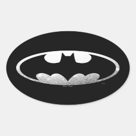 Batman Symbol | Grainy-Logo Ovaler Aufkleber