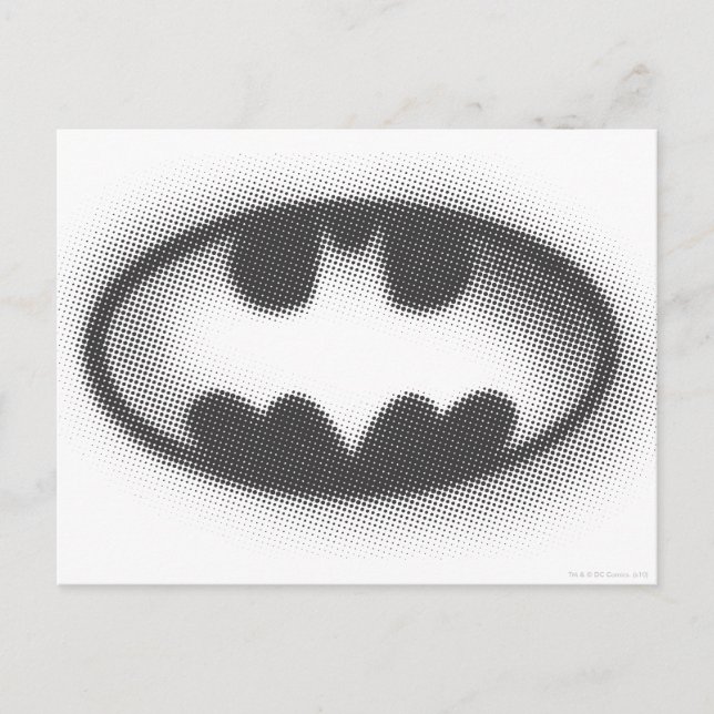 Batman Symbol | Halbtonlogo Postkarte (Vorderseite)