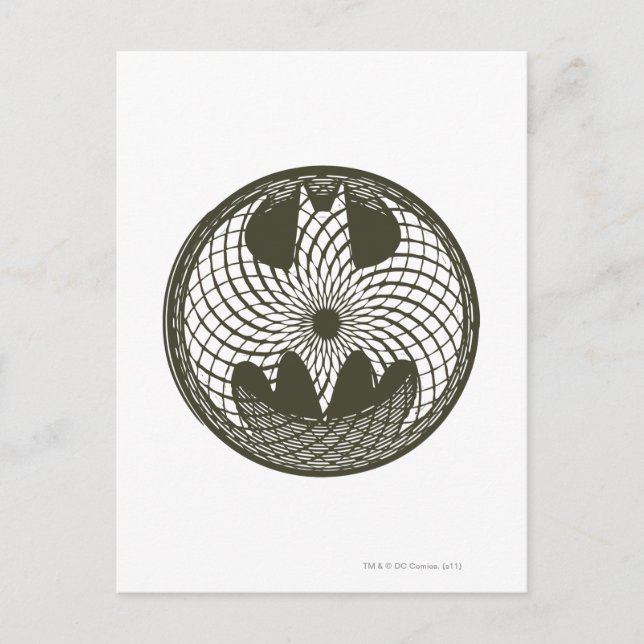 Batman Symbol | Jugendstil-Circle-Logo Postkarte (Vorderseite)