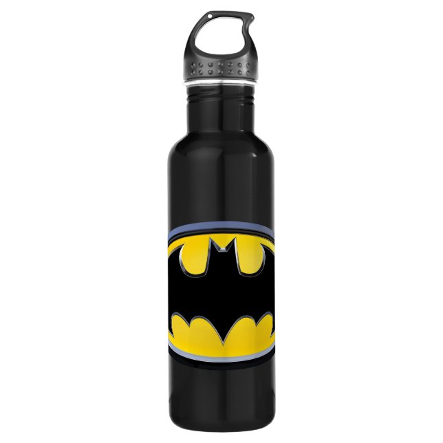 Batman Symbol | Klassisches Logo Edelstahlflasche (Vorderseite)
