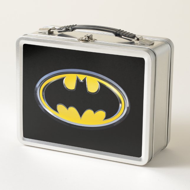 Batman Symbol | Klassisches Logo Metall Brotdose (Vorderseite)