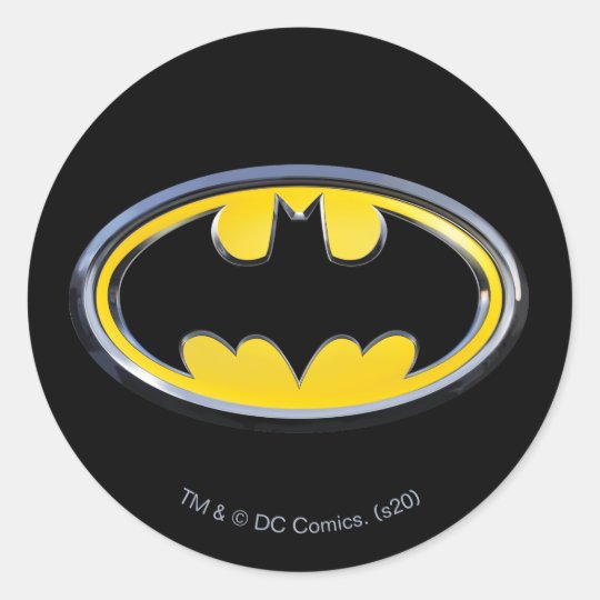 Batman Symbol Klassisches Logo Runder Aufkleber Zazzle Ch