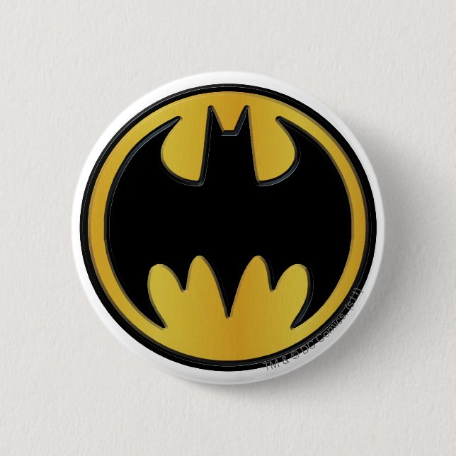 Batman Symbol | Klassisches Round-Logo Button (Vorderseite)