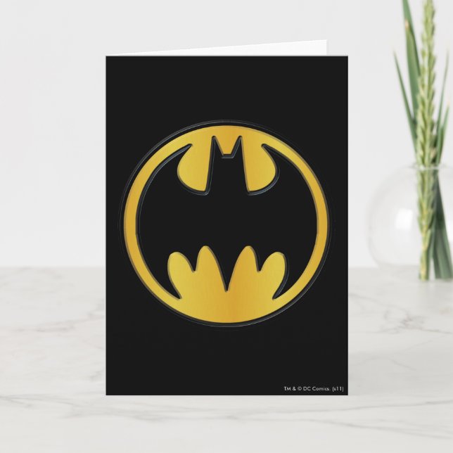 Batman Symbol | Klassisches Round-Logo Karte (Vorderseite)