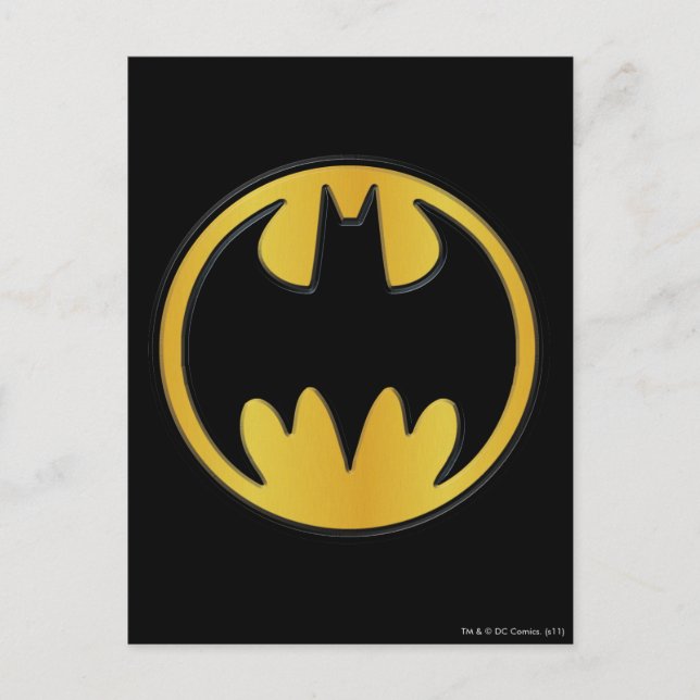 Batman Symbol | Klassisches Round-Logo Postkarte (Vorderseite)