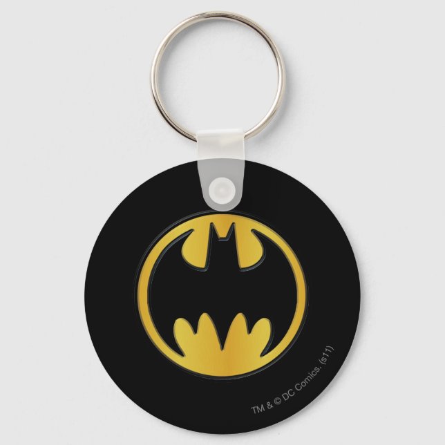 Batman Symbol | Klassisches Round-Logo Schlüsselanhänger (Vorderseite)