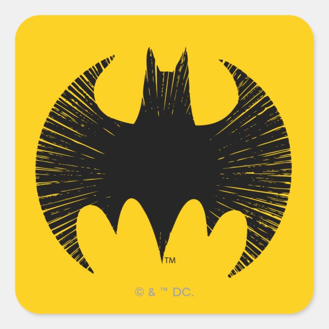 Batman Symbol Logo | Quadratischer Aufkleber (Vorderseite)