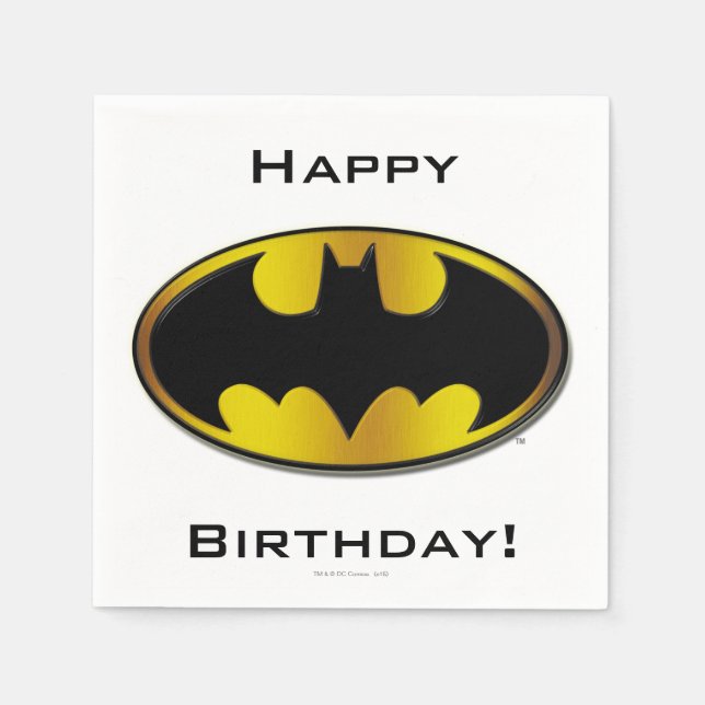 Batman Symbol | Oval Gradient Logo Serviette (Vorderseite)