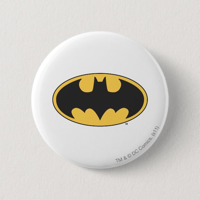 Batman Symbol | Oval Logo Button (Vorderseite)