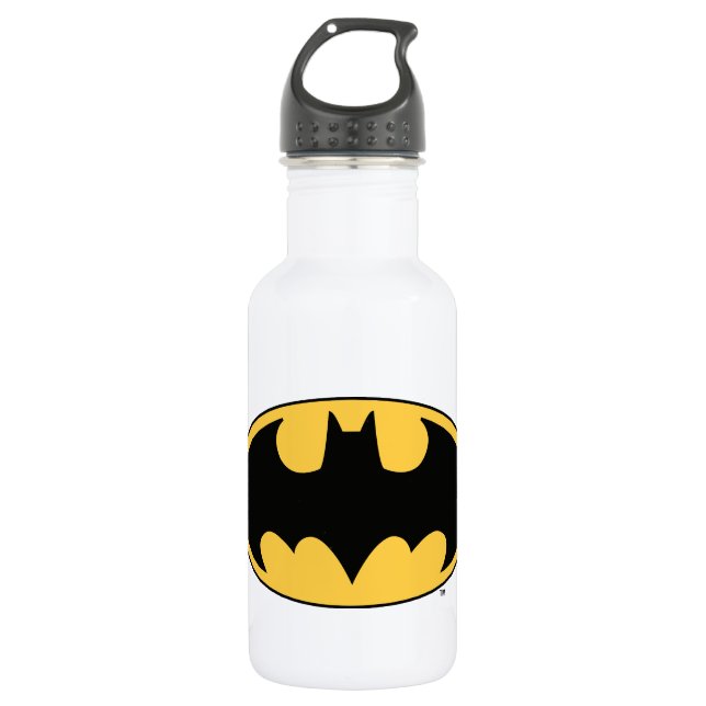 Batman Symbol | Oval Logo Edelstahlflasche (Vorderseite)