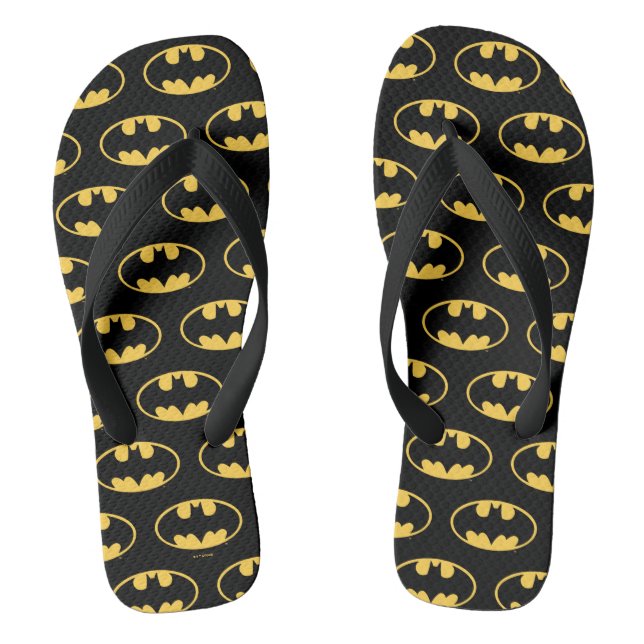 Batman Symbol | Oval Logo Flip Flops (Fußbett)