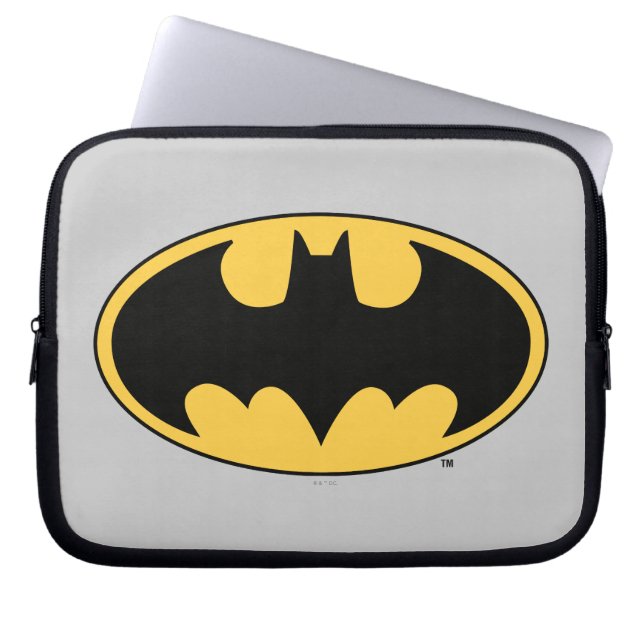 Batman Symbol | Oval Logo Laptopschutzhülle (Vorderseite)