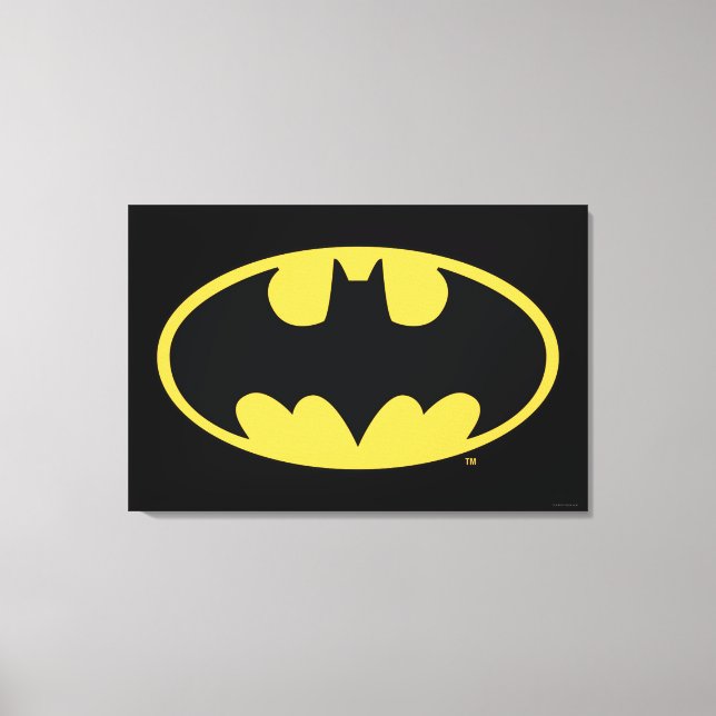 Batman Symbol | Oval Logo Leinwanddruck (Vorderseite)