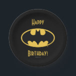 Batman Symbol | Oval Logo Pappteller<br><div class="desc">Batman Urban Legends Style Bat Logo | Das klassische Batman-Icon in schwarz und tiefgelb.</div>
