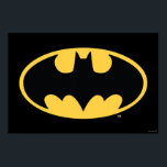 Batman Symbol | Oval Logo Poster<br><div class="desc">Batman Urban Legends Style Bat Logo | Das klassische Batman-Icon in schwarz und tiefgelb.</div>