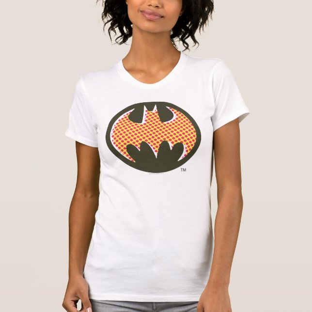 Batman Symbol | Red Halftone Logo T-Shirt (Vorderseite)