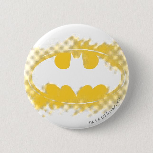 Batman Symbol | Schwarz-Gelb-Logo Button (Vorderseite)