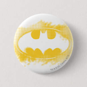 Batman Symbol Schwarz-Gelb-Logo Button
