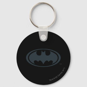 Batman Symbol   Schwarz-Weiß-Logo Schlüsselanhänger