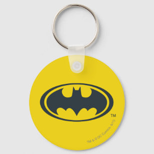 Batman Symbol   Schwarz-Weiß-Logo Schlüsselanhänger