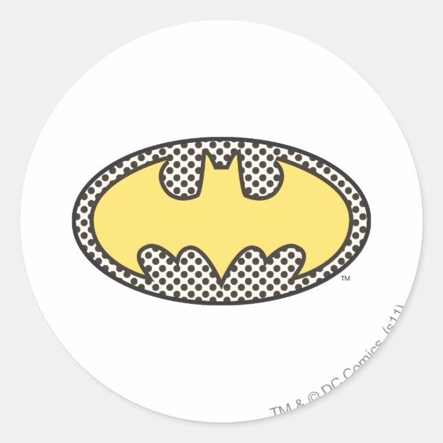 Batman Symbol | Showtime Logo Runder Aufkleber (Vorderseite)