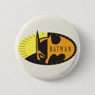 Batman Symbol SILHOUETTE Button