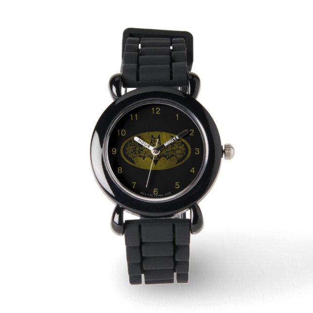Batman Symbol | Skulpturen im Bat-Logo Armbanduhr (Vorderseite)