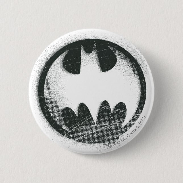 Batman Symbol | Spray Symbol Logo Button (Vorderseite)