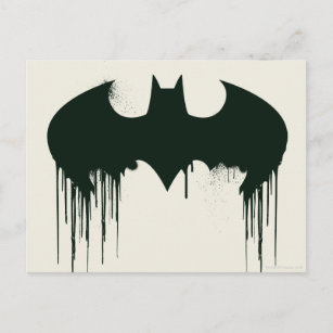 Batman Symbol   Spraypainlogo Postkarte