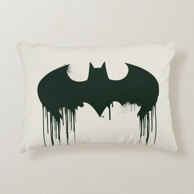 Batman Symbol | Spraypainlogo Zierkissen (Vorderseite)