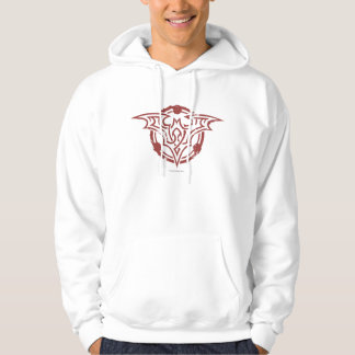 Batman Symbol | Städtisches Logo in Roter Kontur Hoodie