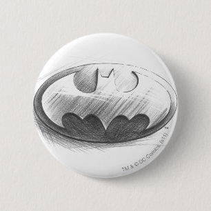 Batman Symbol Zeichnend Zeichen Button