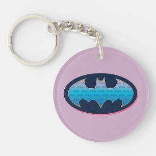 Batman Symbole rose et bleu
